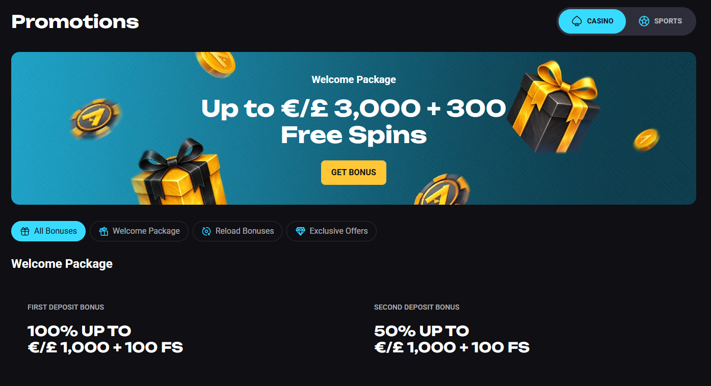 Amonbet Casino Willkommensbonus