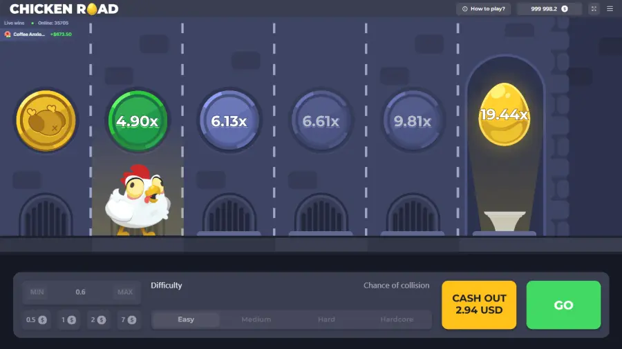 Chicken Road Slot von InOut Games – Hero Banner